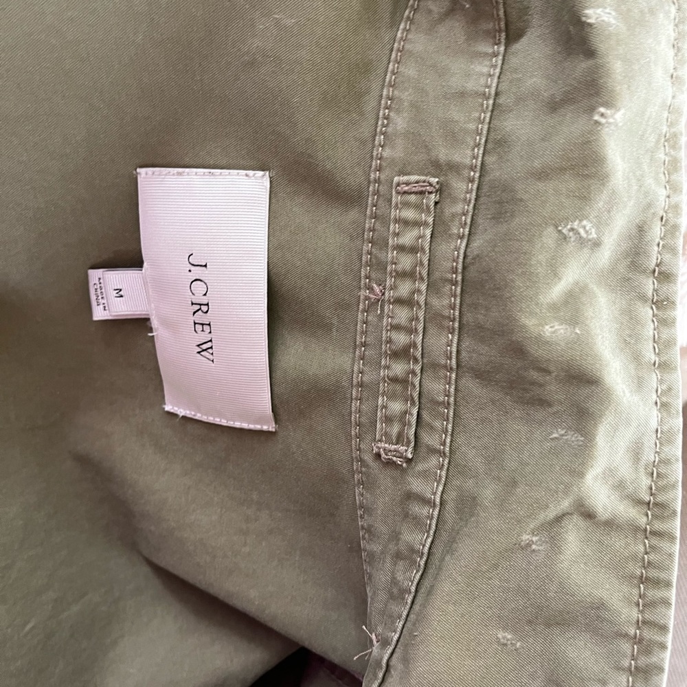 J crew size M distressed green jacket - Picture 2 of 7